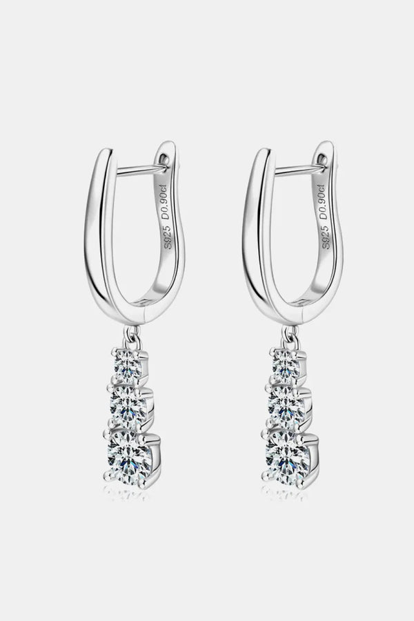 LOVCIA 1.8 Carat Moissanite 925 Sterling Silver Drop Earrings