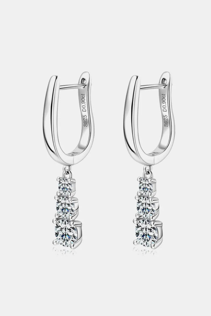 1.8 Carat Moissanite 925 Sterling Silver Drop Earrings LOVCIA