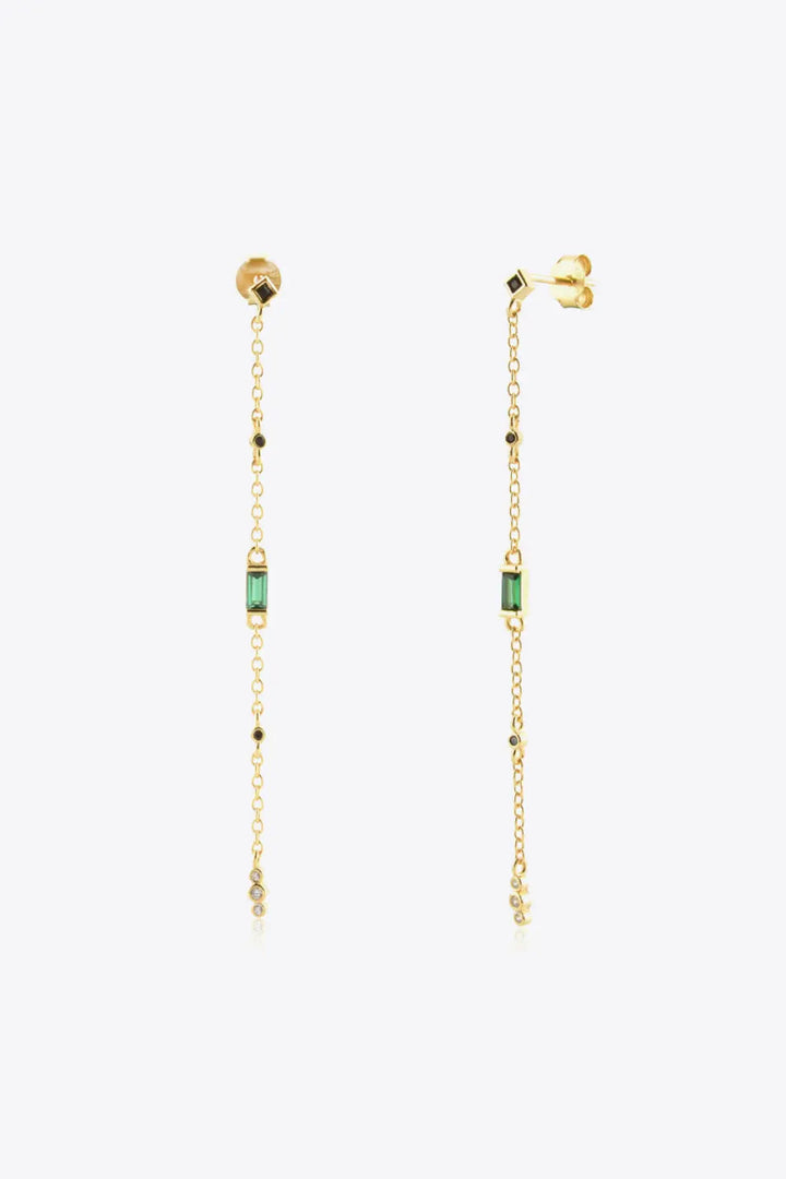 Inlaid Zircon 18K Gold-Plated Earrings LOVCIA