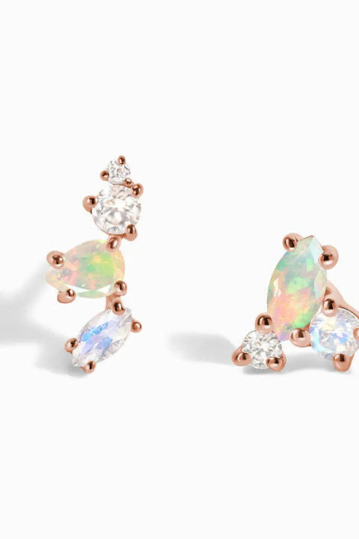 Opal 925 Sterling Silver Earrings LOVCIA