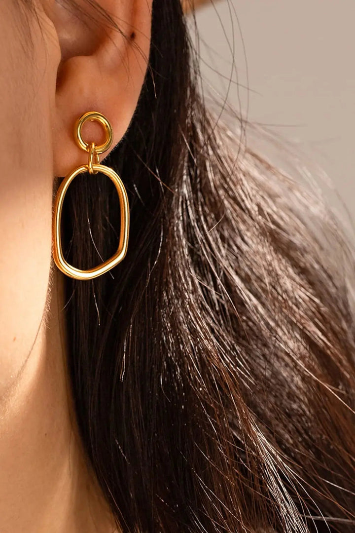 18K Gold-Plated Dangle Earrings LOVCIA