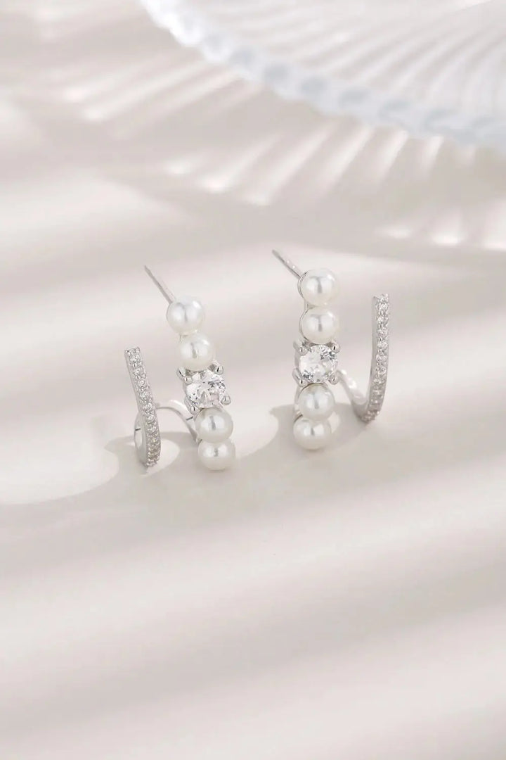 LOVCIA Synthetic Pearl 925 Sterling Silver Earrings