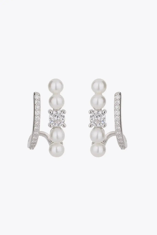 LOVCIA Synthetic Pearl 925 Sterling Silver Earrings