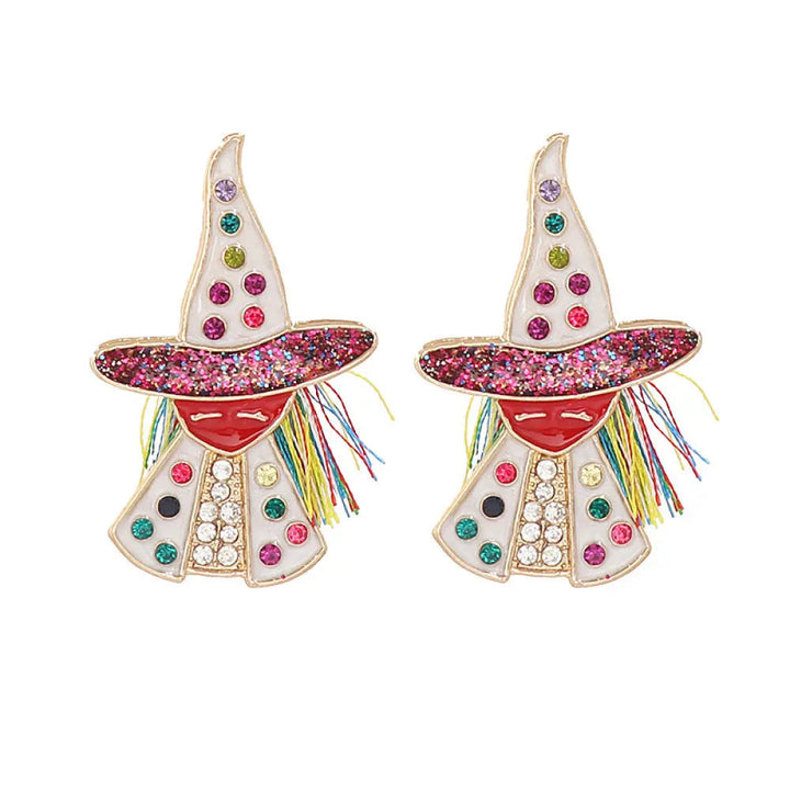 Witch Rhinestone Alloy Earrings LOVCIA