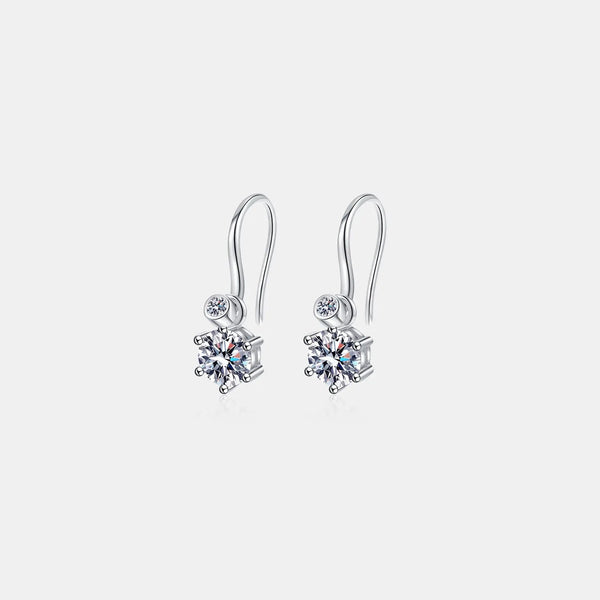 2 Carat Moissanite 925 Sterling Silver Earrings LOVCIA