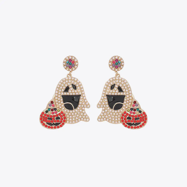 Ghost Rhinestone Alloy Earrings LOVCIA