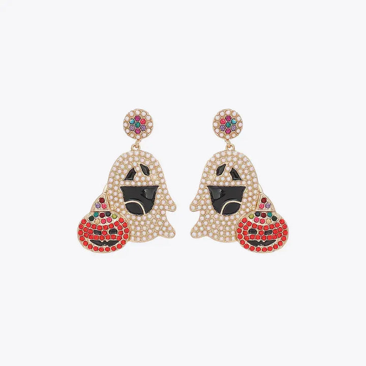 LOVCIA Ghost Rhinestone Alloy Earrings