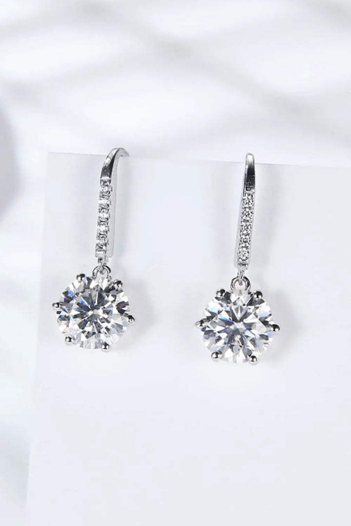 6-Prong Moissanite Drop Earrings LOVCIA