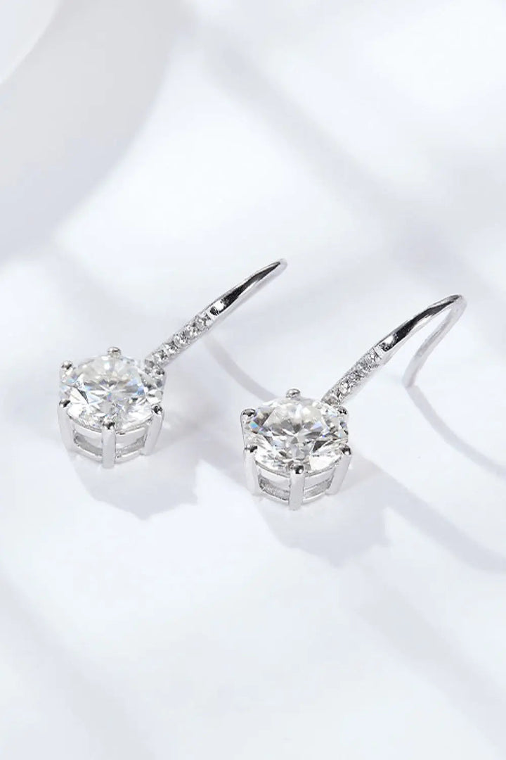 6-Prong Moissanite Drop Earrings LOVCIA