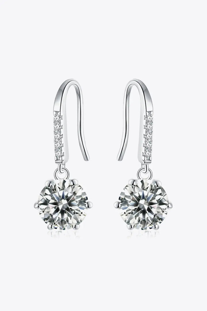 6-Prong Moissanite Drop Earrings LOVCIA