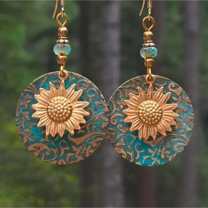 LOVCIA Sunflower Alloy Drop Earrings