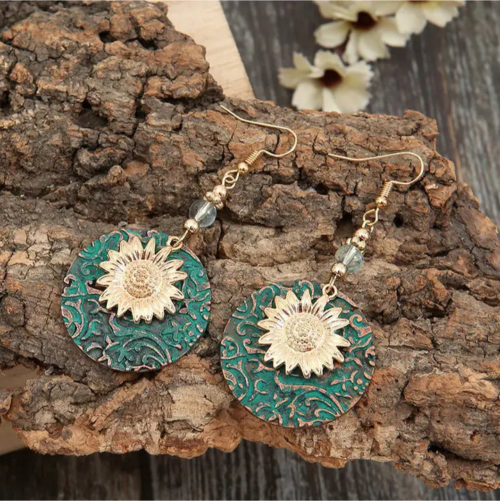 LOVCIA Sunflower Alloy Drop Earrings