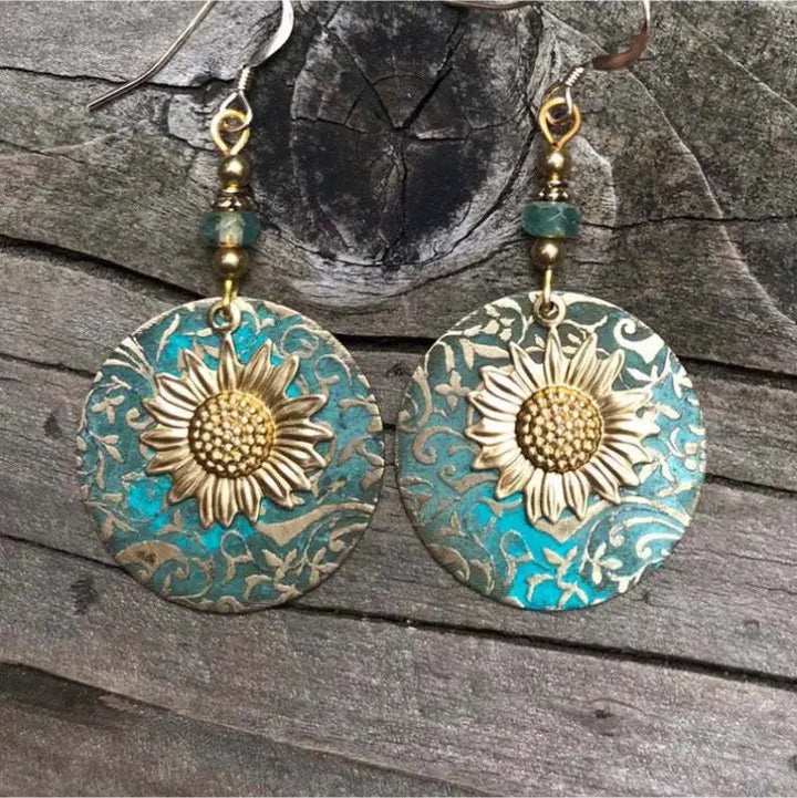 LOVCIA Sunflower Alloy Drop Earrings