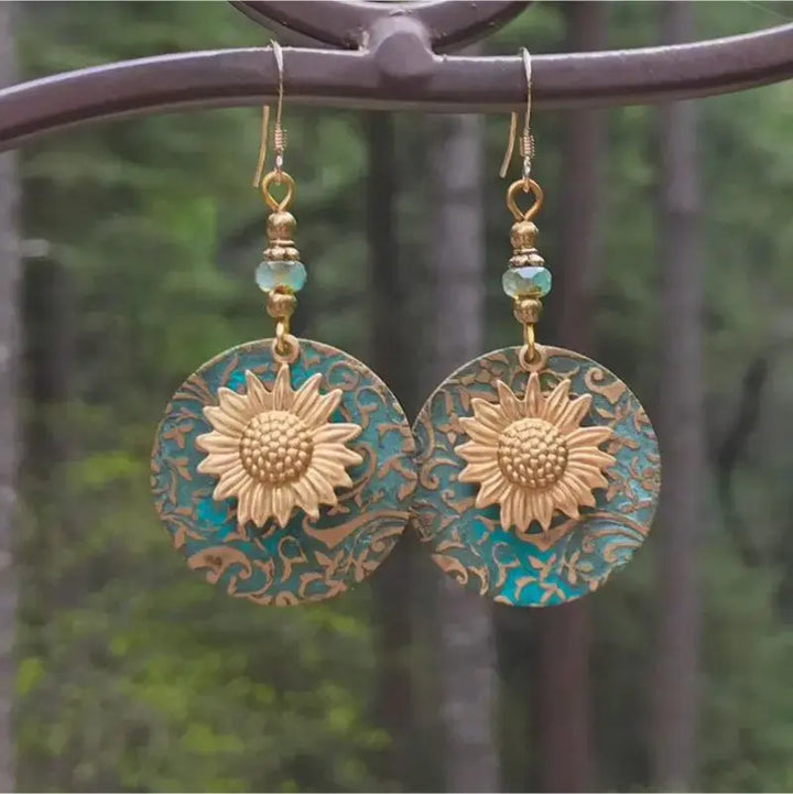 LOVCIA Sunflower Alloy Drop Earrings