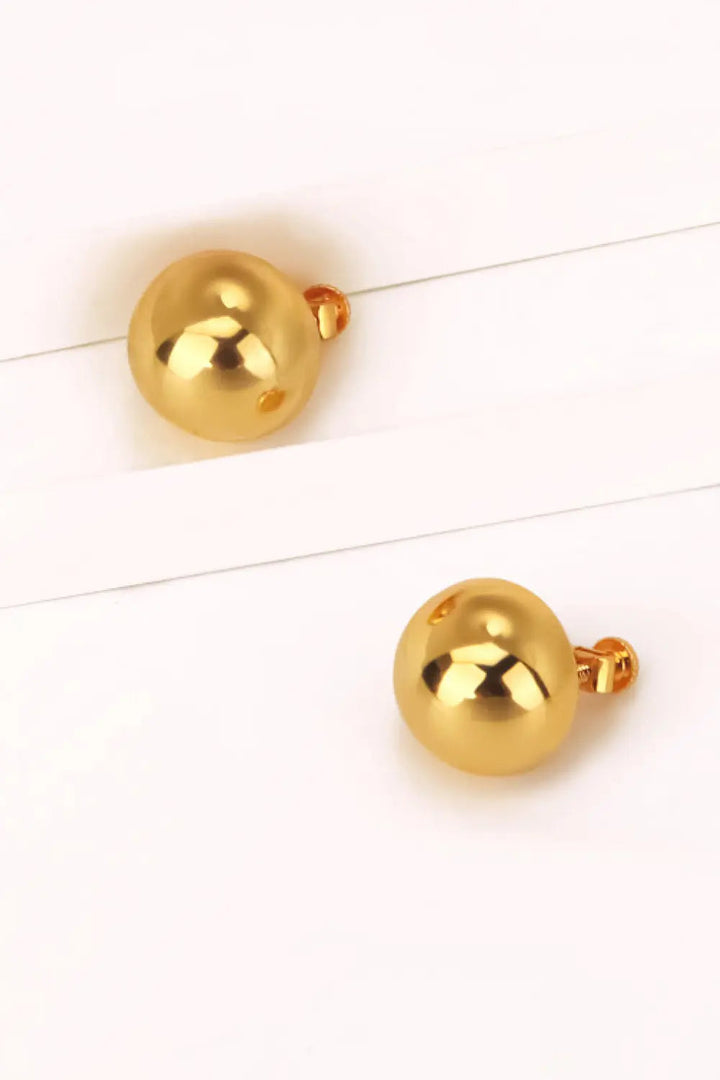 18K Gold Plated Ball Stud Earrings LOVCIA