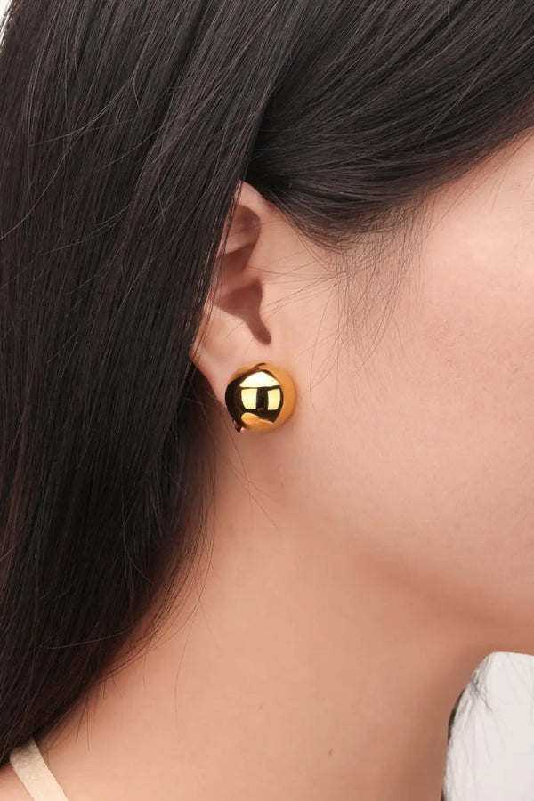 18K Gold Plated Ball Stud Earrings LOVCIA