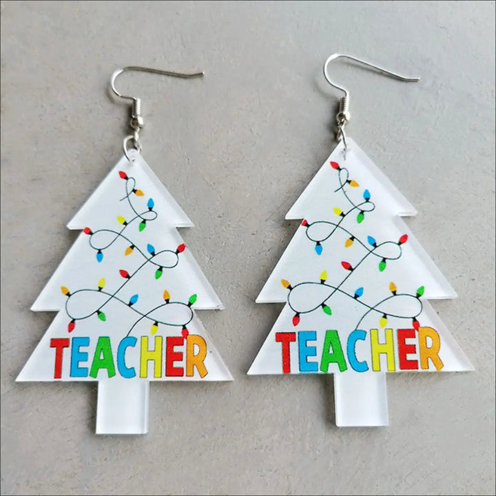 Christmas Themed Acrylic Dangle Earrings LOVCIA