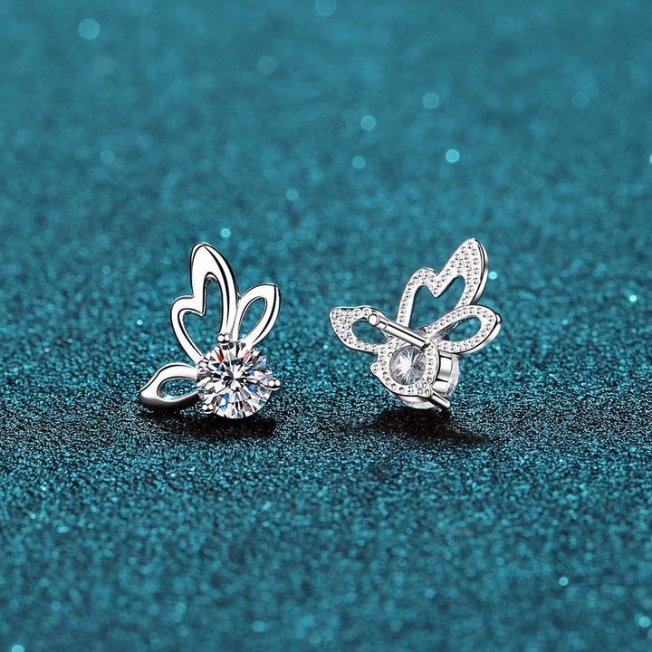 1 Carat Moissanite Butterfly Shape Earrings LOVCIA