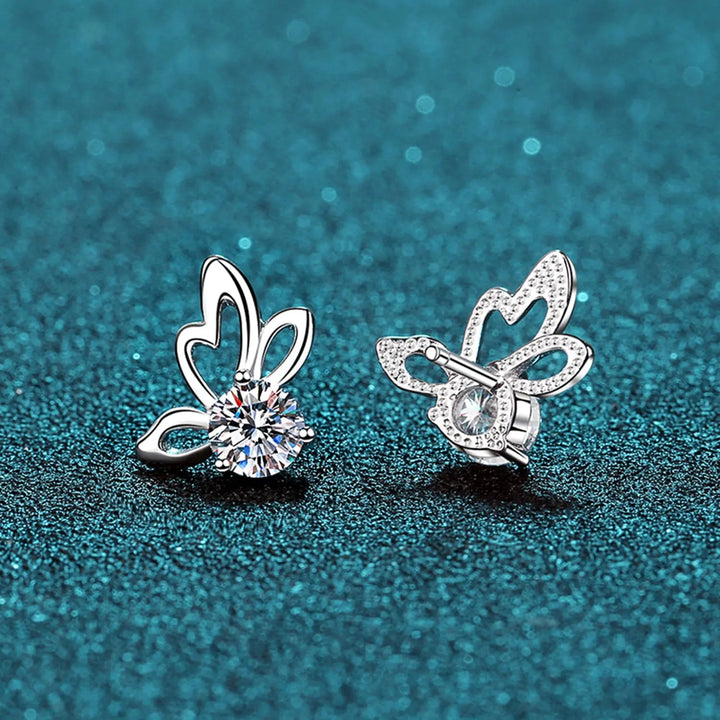 1 Carat Moissanite Butterfly Shape Earrings LOVCIA