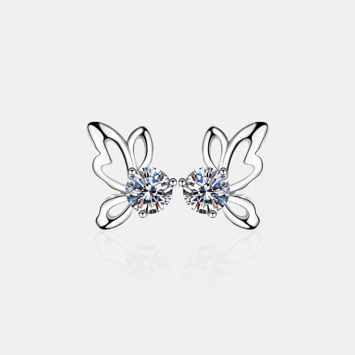 1 Carat Moissanite Butterfly Shape Earrings LOVCIA