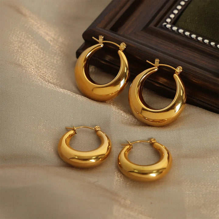 18K Gold-Plated Huggie Earrings LOVCIA