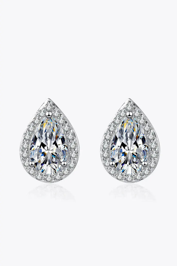 LOVCIA Moissanite Teardrop Stud Earrings