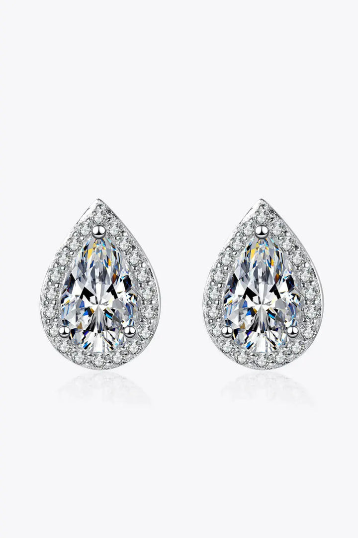 LOVCIA Moissanite Teardrop Stud Earrings