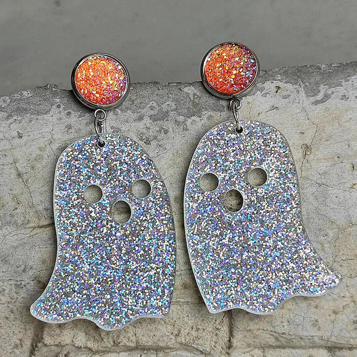 Ghost Shape Acrylic Dangle Earrings LOVCIA