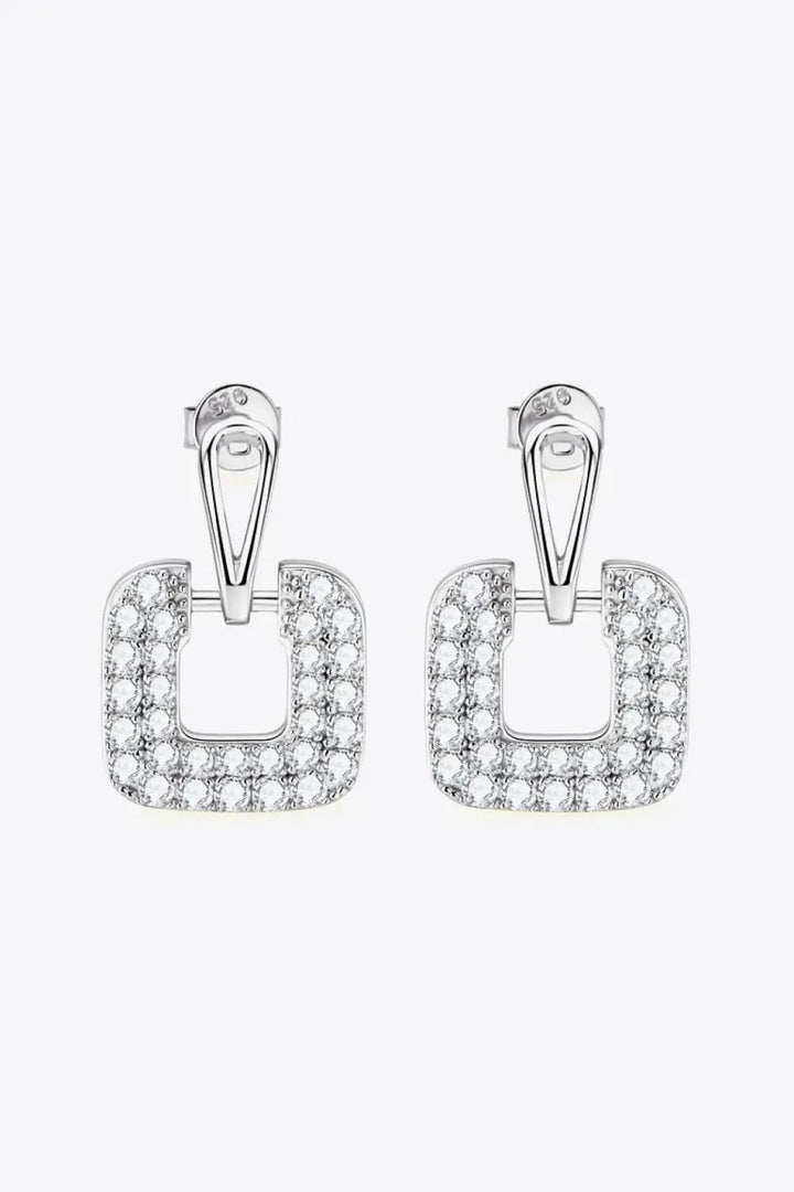 1.68 Carat Moissanite 925 Sterling Silver Drop Earrings LOVCIA