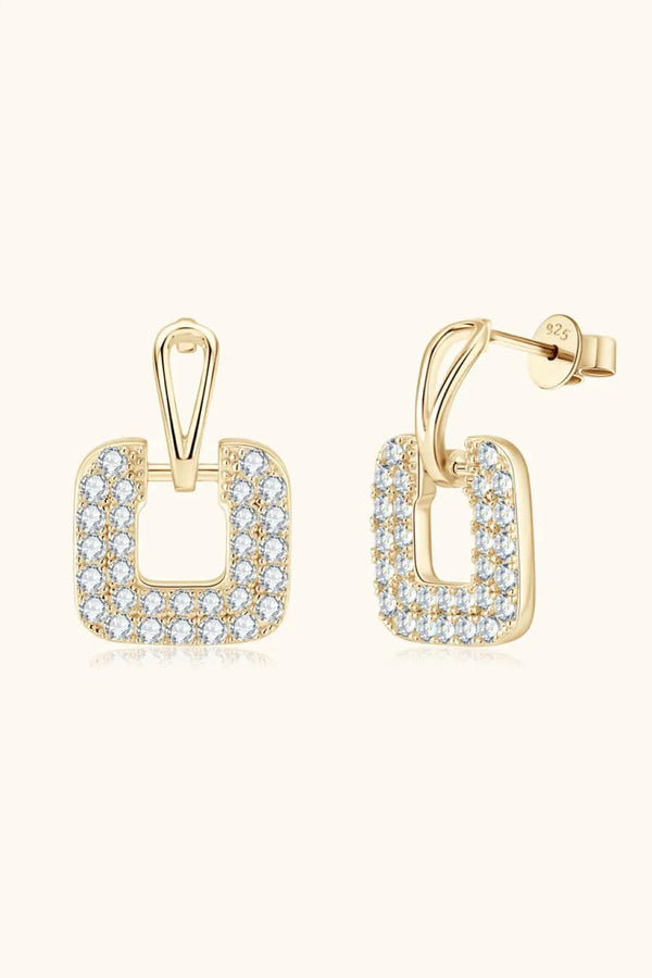 1.68 Carat Moissanite 925 Sterling Silver Drop Earrings LOVCIA