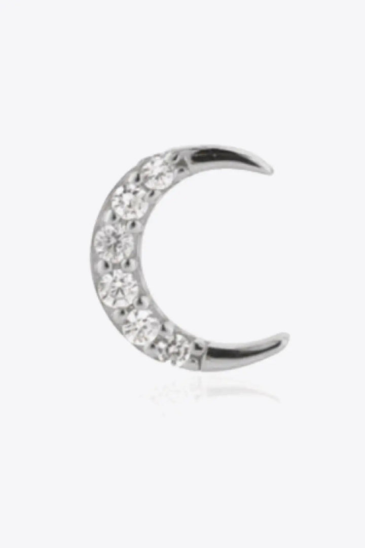 Zircon Moon 925 Sterling Silver Stud Earrings LOVCIA