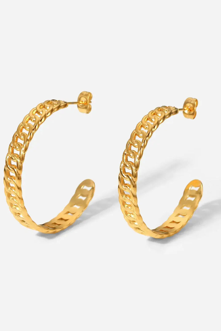 LOVCIA Crushing On You Chain C-Hoop Earrings