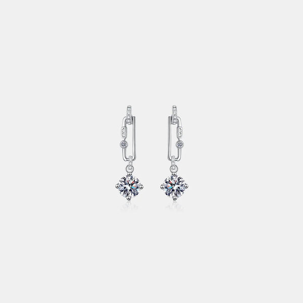 2 Carat Moissanite 925 Sterling Silver Earrings LOVCIA