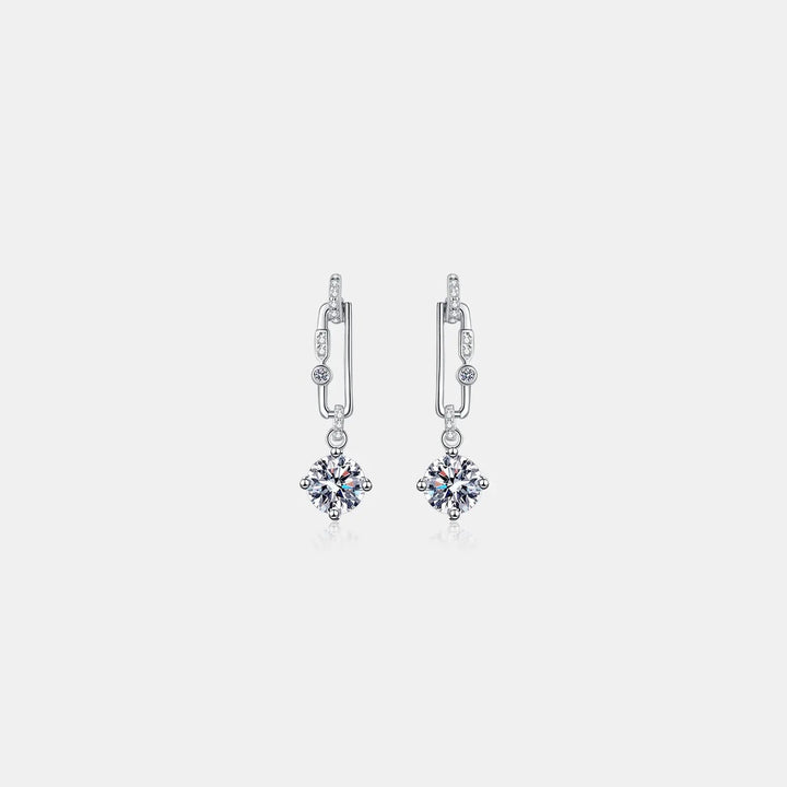 2 Carat Moissanite 925 Sterling Silver Earrings LOVCIA