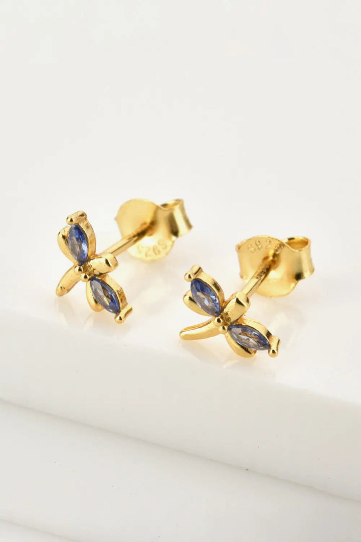 Tanzanite Dragonfly-Shaped Earrings LOVCIA