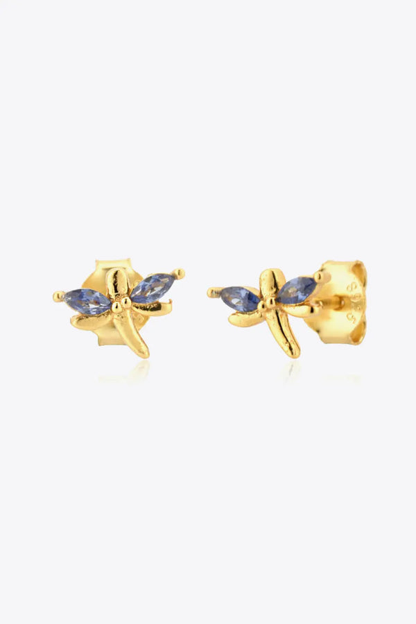 Tanzanite Dragonfly-Shaped Earrings LOVCIA