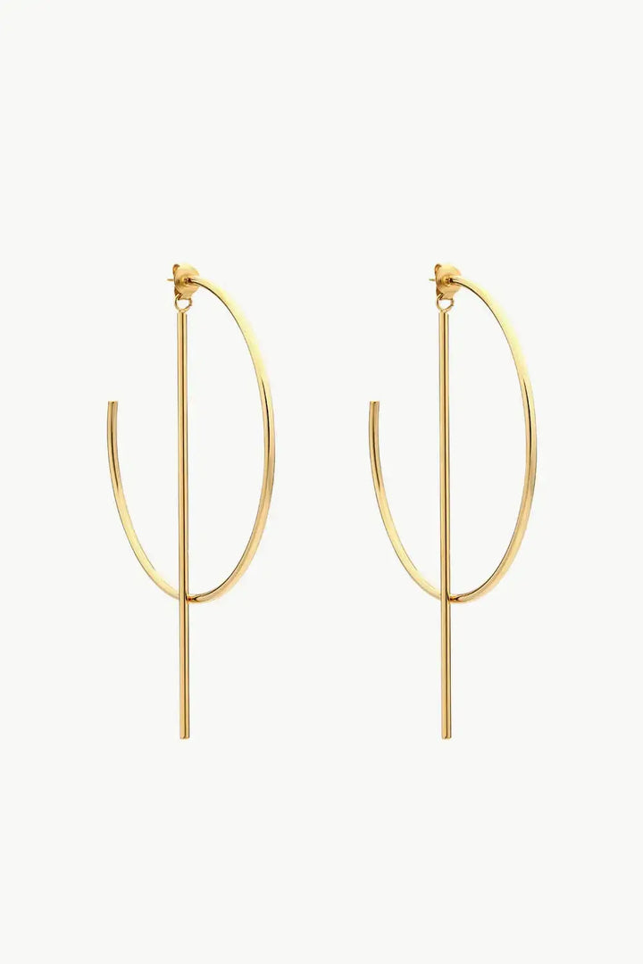 LOVCIA C-Hoop Stainless Steel Earrings