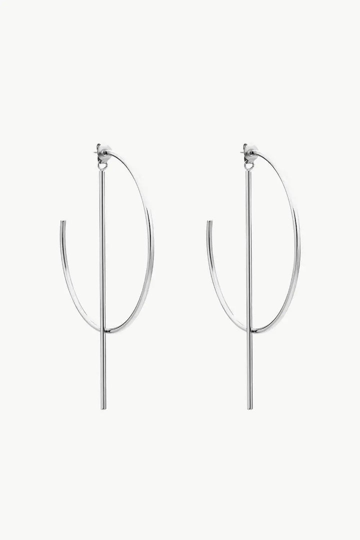 LOVCIA C-Hoop Stainless Steel Earrings