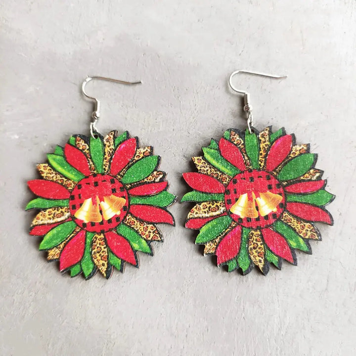 LOVCIA Christmas Themed Wood Dangle Earrings