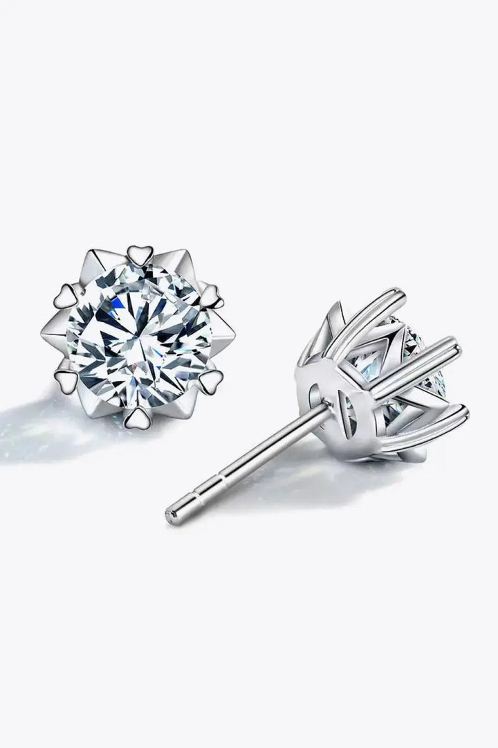 LOVCIA Stuck On You 4 Carat Moissanite Stud Earrings