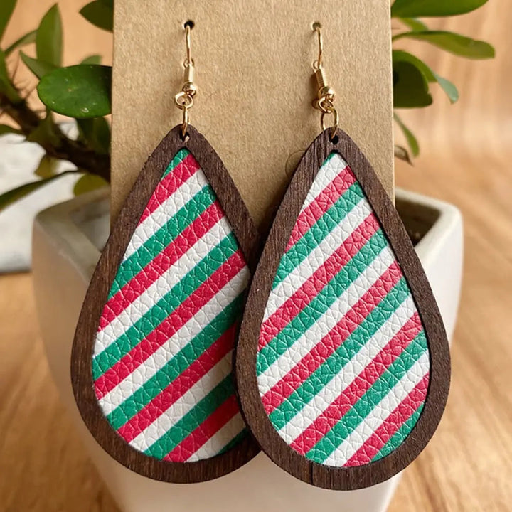 PU Teardrop Earrings LOVCIA