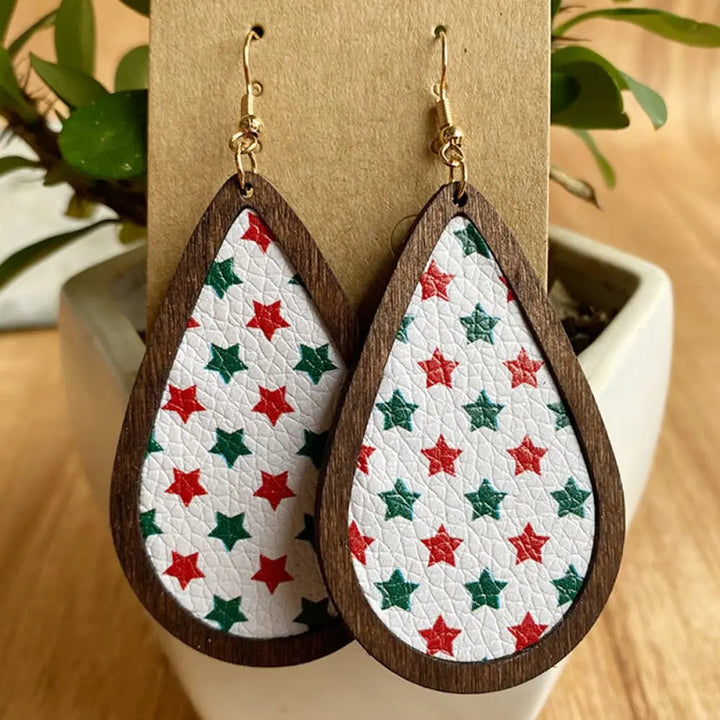 PU Teardrop Earrings LOVCIA