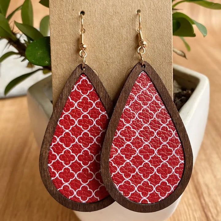 PU Teardrop Earrings LOVCIA