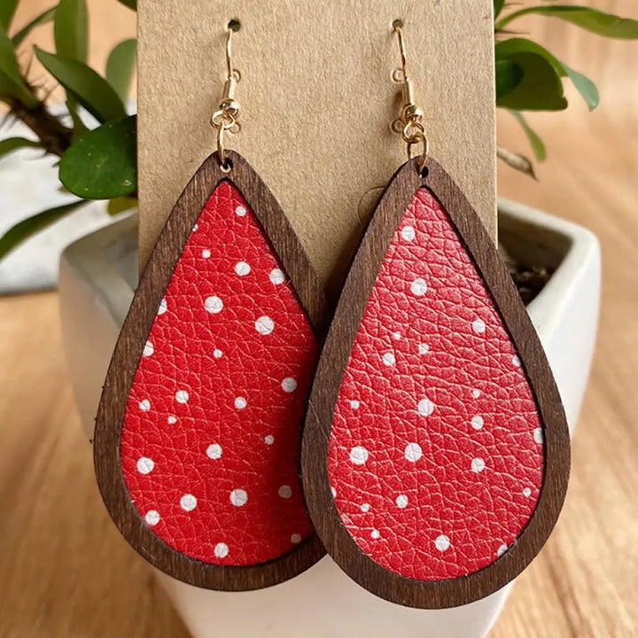 PU Teardrop Earrings LOVCIA