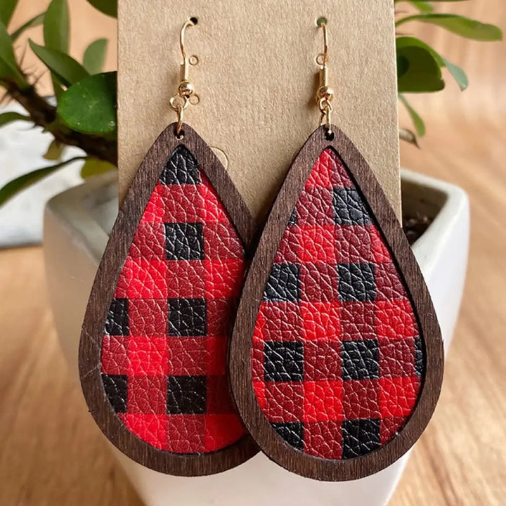 PU Teardrop Earrings LOVCIA