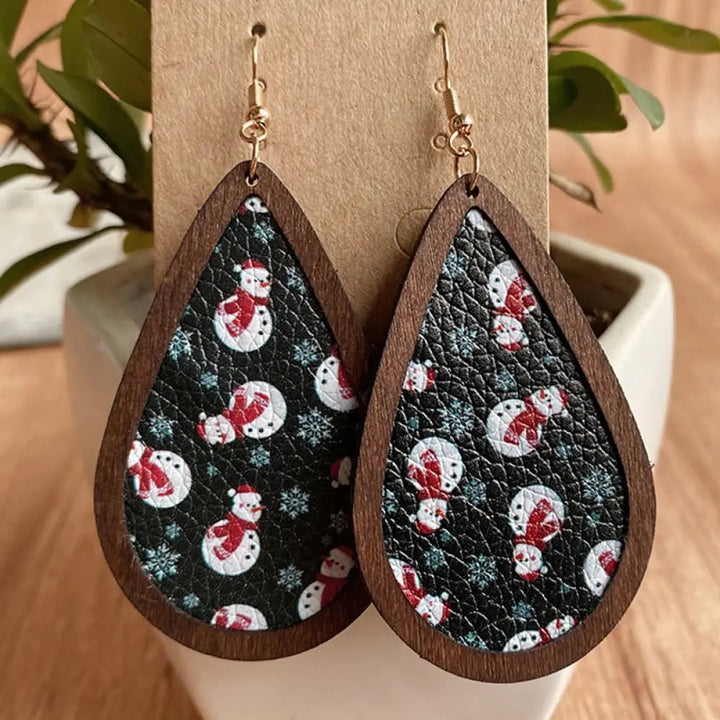 PU Teardrop Earrings LOVCIA