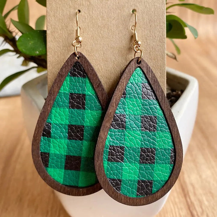 PU Teardrop Earrings LOVCIA