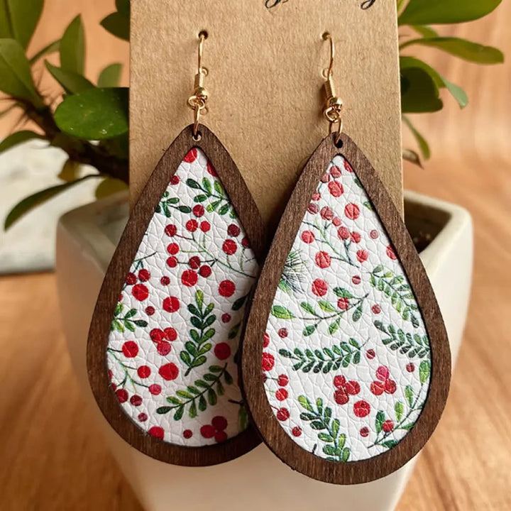 PU Teardrop Earrings LOVCIA