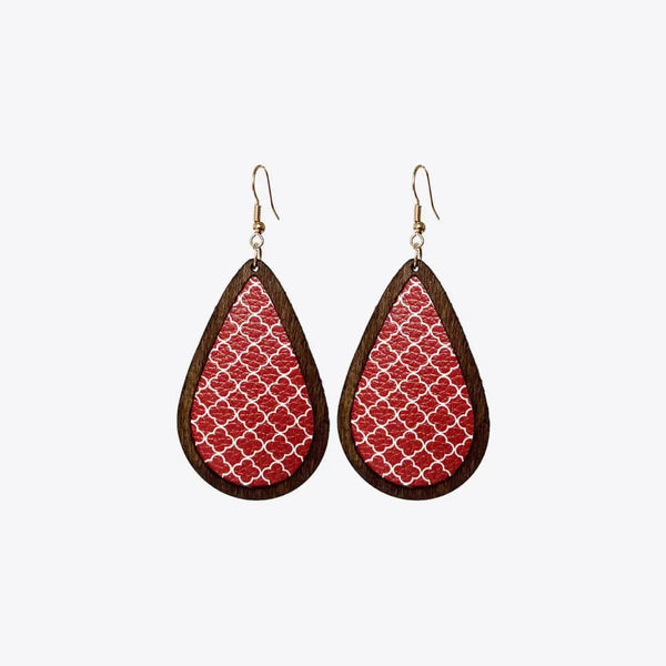 PU Teardrop Earrings LOVCIA