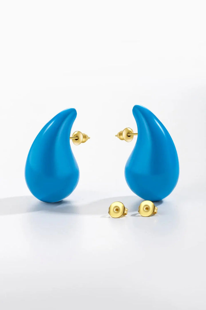 Big Size Water Drop Brass Earrings LOVCIA